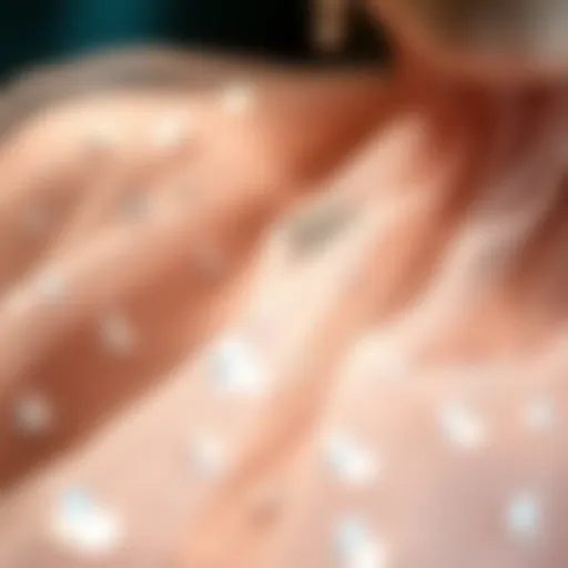 A stunning close-up of sequined tulle showcasing the intricate details and shimmering effects.