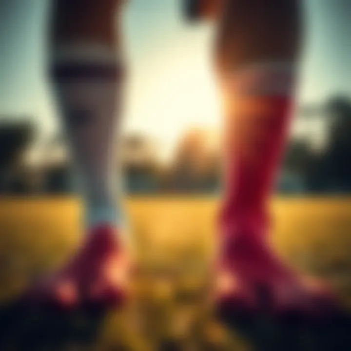 Comparison of traditional socks and anti-slip socks on the field