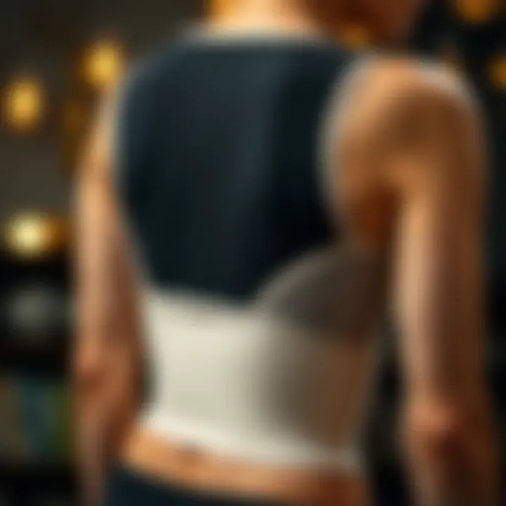 Elegant arms shaper showcasing back support features