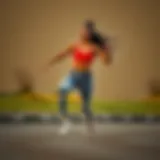 Dynamic athletic legging ensemble showcasing versatility in motion