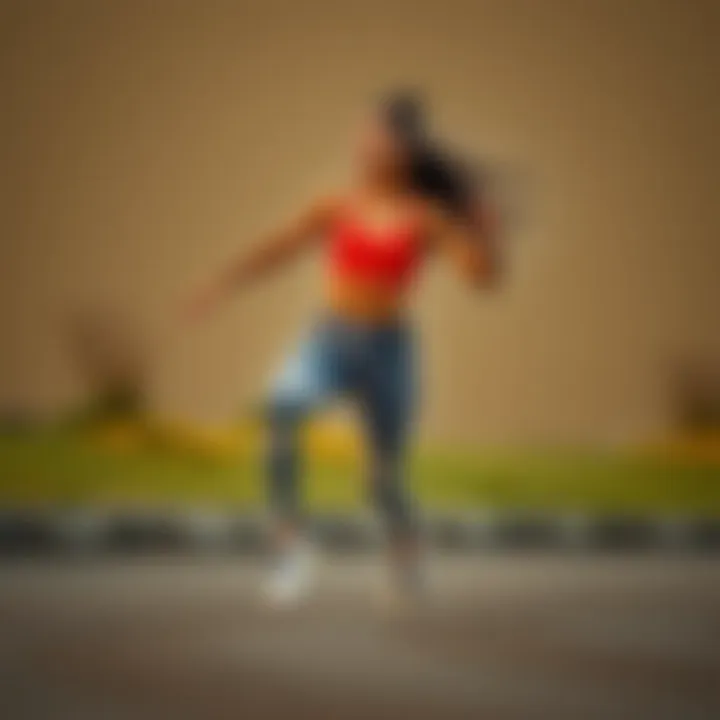 Dynamic Versatility in Athletic Leggings Dynamic athletic legging ensemble showcasing versatility in motion