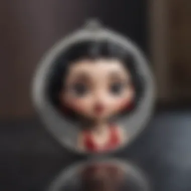 Modern interpretation of Betty Boop coin purse with contemporary aesthetics