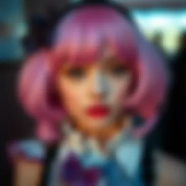 An artistic representation of Lolita fashion, emphasizing the role of wigs in cultural expression