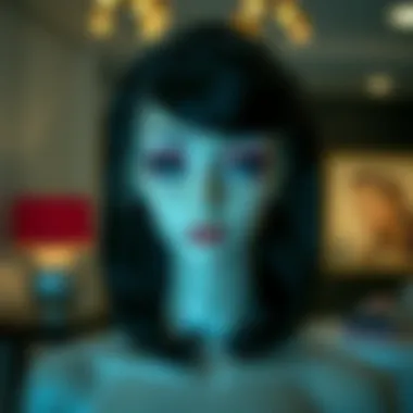 An elegant display of a lace front wig styled for a glamorous look.