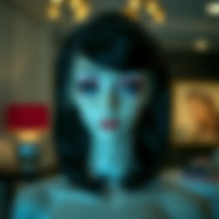 An elegant display of a lace front wig styled for a glamorous look.