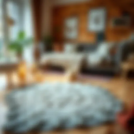 Charming Cute Floor Mat in a Cozy Living Room Charming cute floor mat in a cozy living room