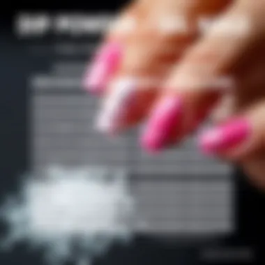 Dip Powder vs Gel Nails Comparison chart highlighting differences between dip powder and gel nails