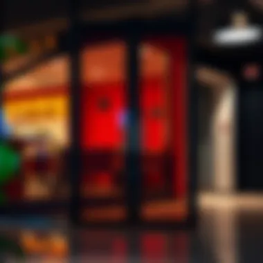 Stylish mesh door in a commercial space keeping insects out