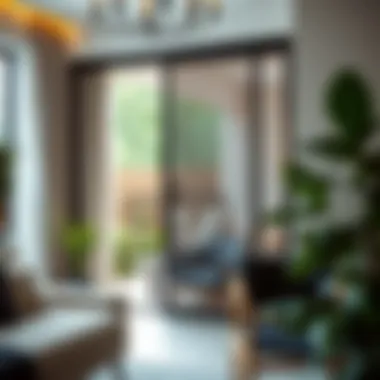 Installation of a mesh door in a modern home setting