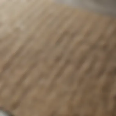 Close-up of textured beach inspired kitchen mat