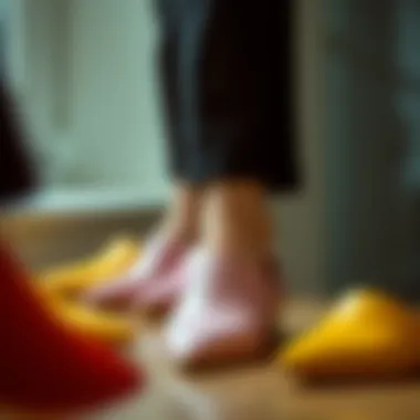 Elegant Crocs pointed toe flats displayed in various colors