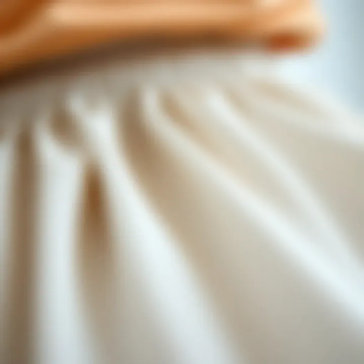 Close-up of sustainable fabric choices for modern fashion.
