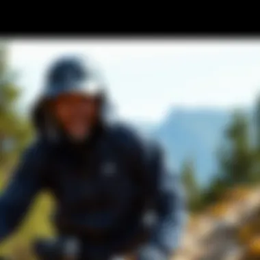 Outdoor activity showcasing the windbreaker in action