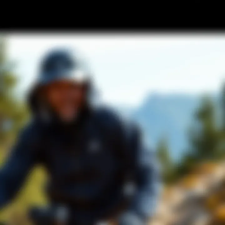 Outdoor activity showcasing the windbreaker in action