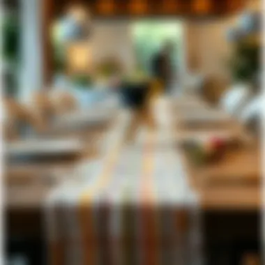 DIY graduation table runner made from recycled materials