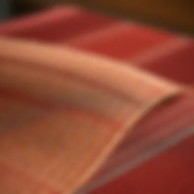 Close-up of material textures used in heat resistant mats