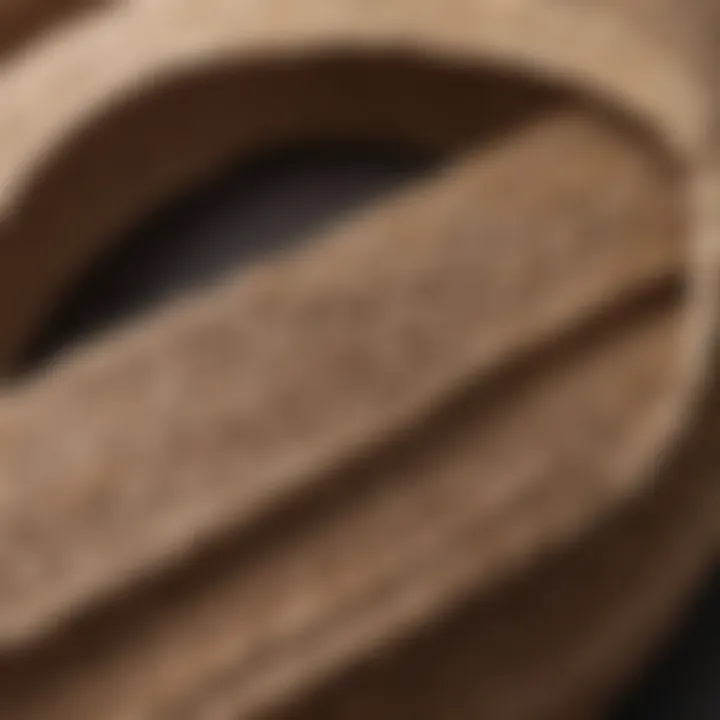 Close-up of the texture and weave of jute ribbon