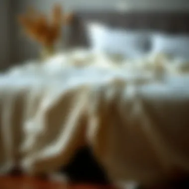 Stylish lightweight bedspread draped elegantly on a bed