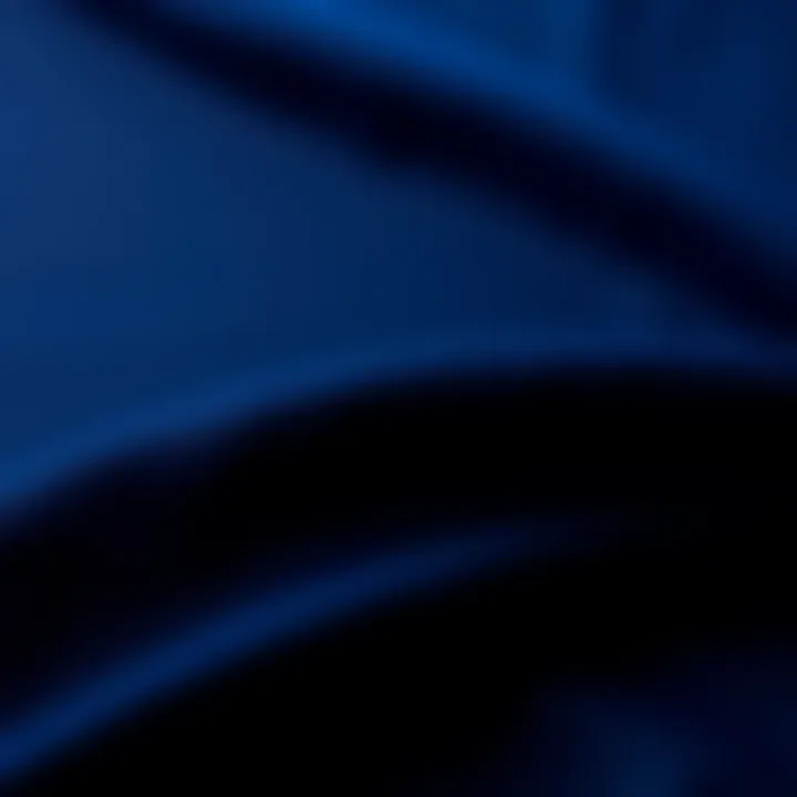 Close-up of navy blue fabric texture highlighting its quality