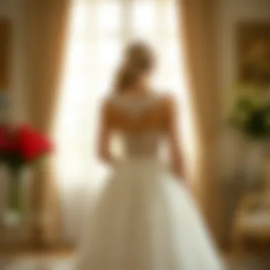 A stunning off-white bridal shower dress adorned with delicate lace