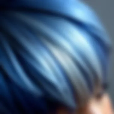 Close-up of a pixie wig highlighting color options