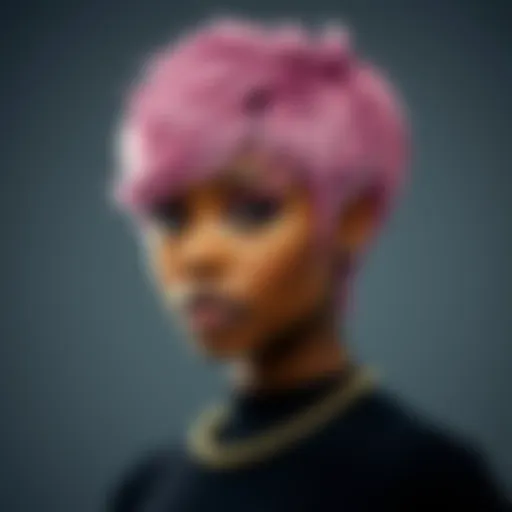 Stylish pixie wig showcasing texture and versatility