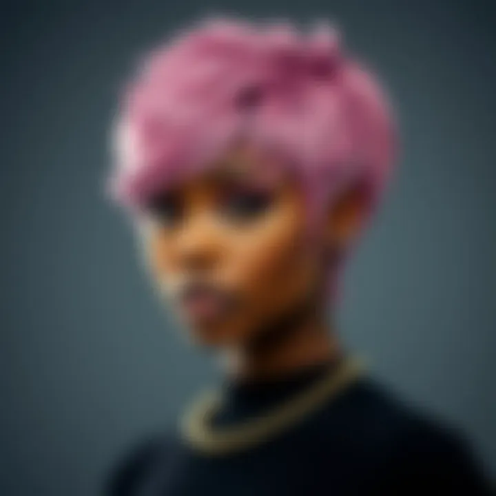 Stylish pixie wig showcasing texture and versatility