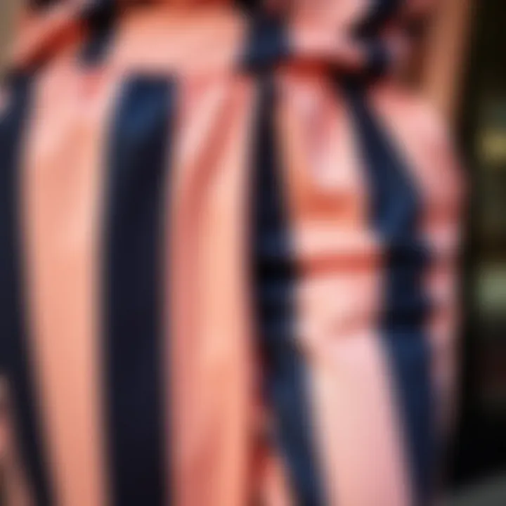 Close-up of fabric texture in a fashionable matching pants set