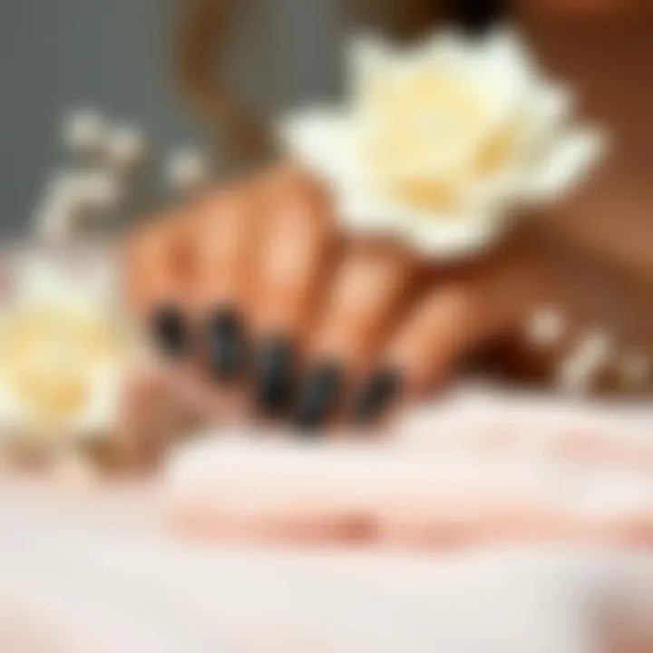 Elegant arrangement highlighting maintenance tips for press-on nails