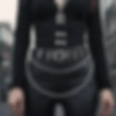 Fashion Statement with Goth Chain Belt Stylish outfit featuring a goth chain belt