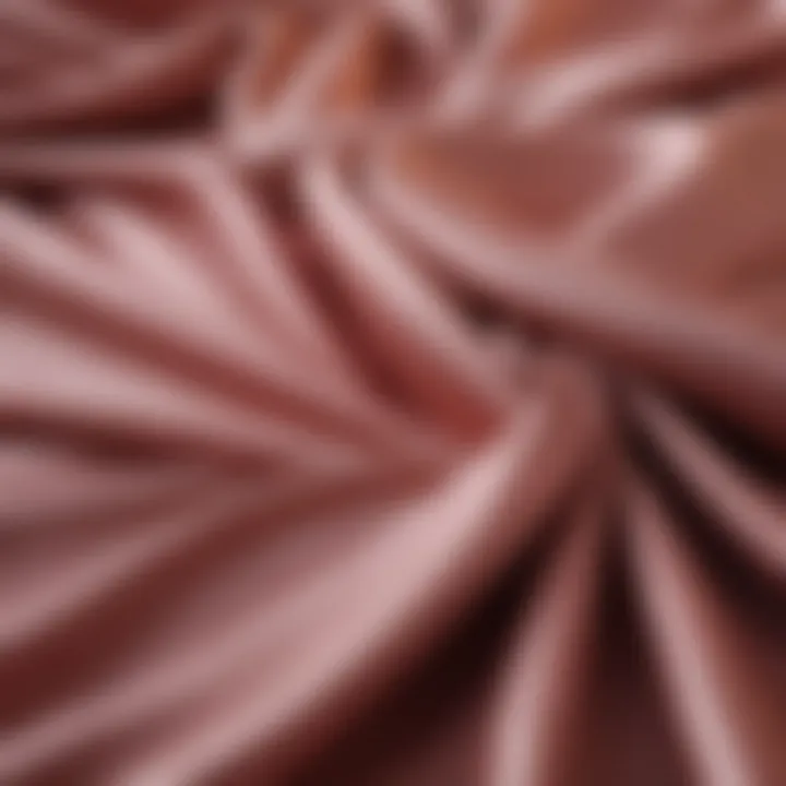 Close-up of fabric texture for off-the-shoulder outfit