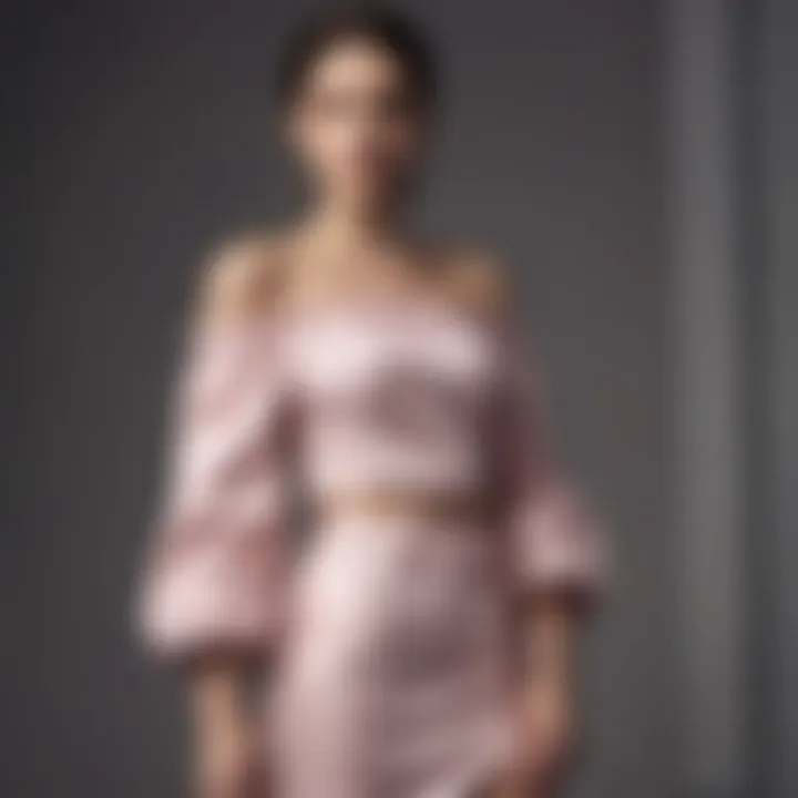 Stylish off-the-shoulder set paired with accessories