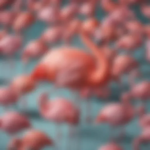Colorful assortment of funny flamingo gifts