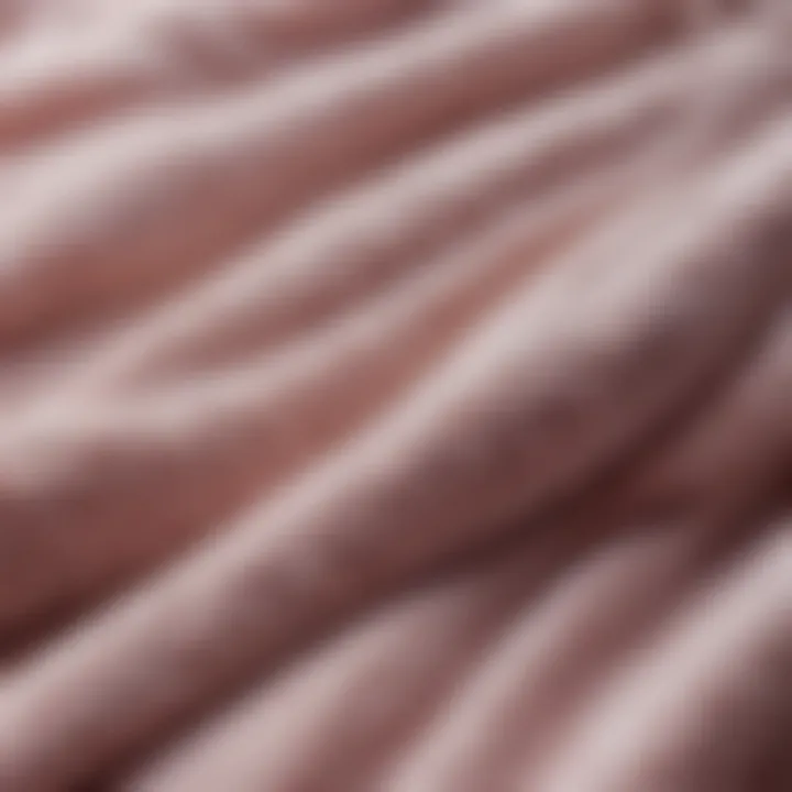 Close-up of soft fabric texture of a fuzzy nightgown