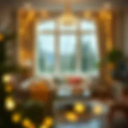 Enchanting display of fairy lights creating a cozy ambiance in a living room