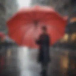 Stylish umbrella showcasing innovative design