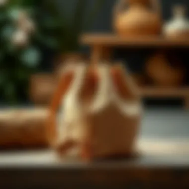 Sustainable materials used in round bucket bag production