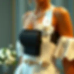 Elegant white birthday sash adorned with decorative elements.