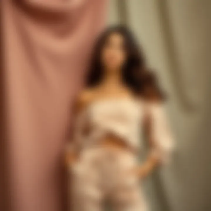 Variety of fabric choices suitable for two-piece off-the-shoulder pants sets