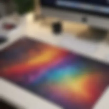Colorful and artistic desk mat enhancing creativity