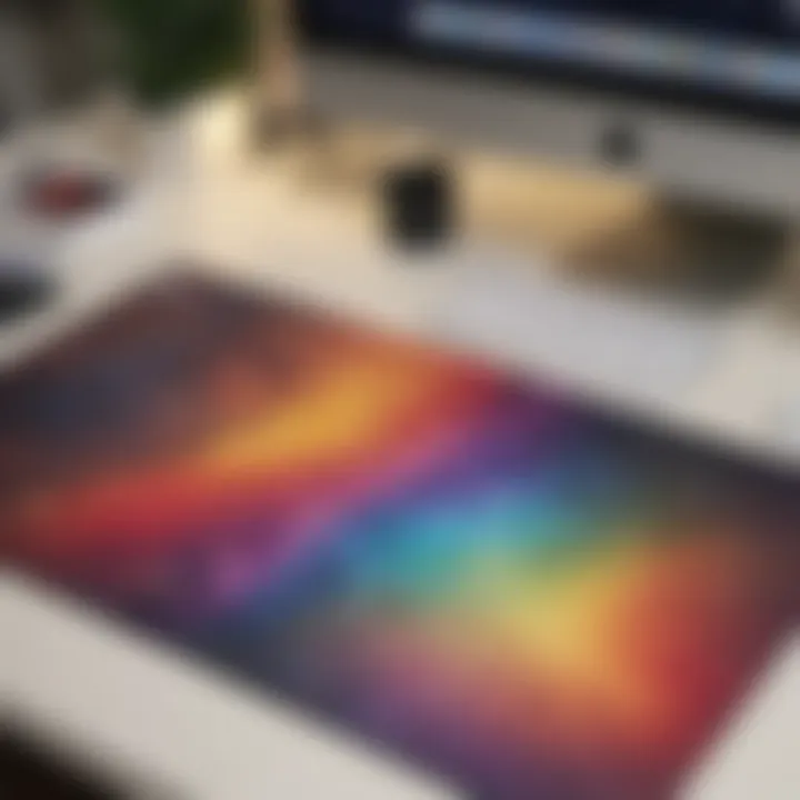 Colorful and artistic desk mat enhancing creativity