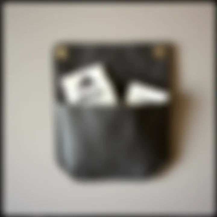 Customized felt wall pocket showcasing personalization options