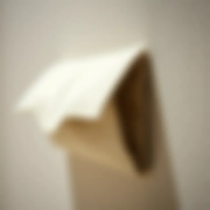 Close-up of a beautifully crafted felt wall pocket with unique textures