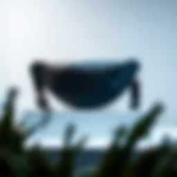 Stylish bum bag displayed on a minimalist backdrop