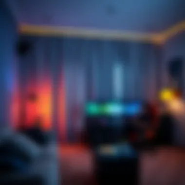 Installation of gaming curtains in a gaming room