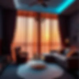 Luxurious gaming curtains in a modern setup