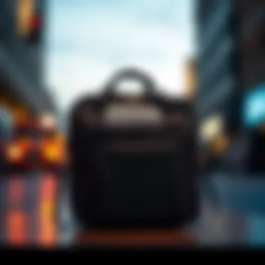 Stylish multiple compartment laptop bag showcasing various organizational features