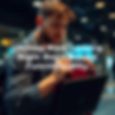 User selecting a laptop bag based on material and functionality