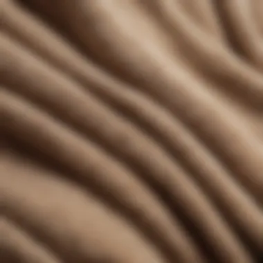 Close-up of fabric showcasing the softness of a fleece cardigan