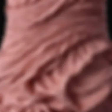 Close-up of fabric texture used in scrunch waist dresses